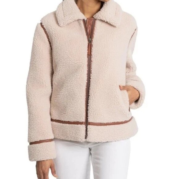 Bearpaw Jackets & Blazers - BEARPAW Women’s Size Plus XXL Moto Faux Shearling Zip Winter Jacket NWT